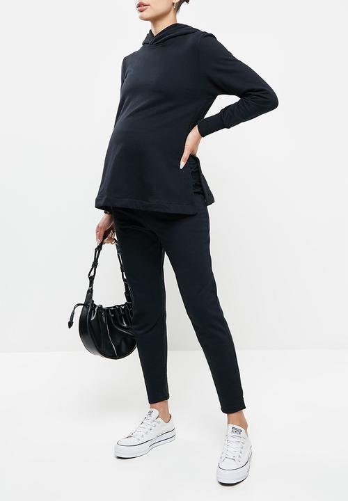 Superbalist - Maternity side slit hoodie - black