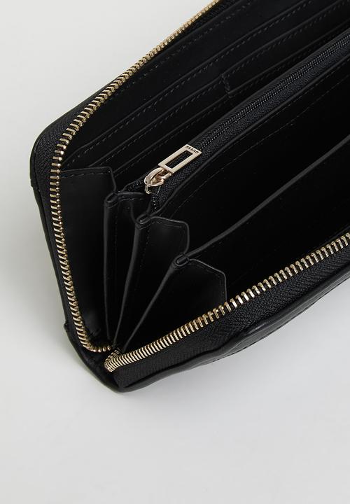 GUESS - Heyden slg large zip around - black