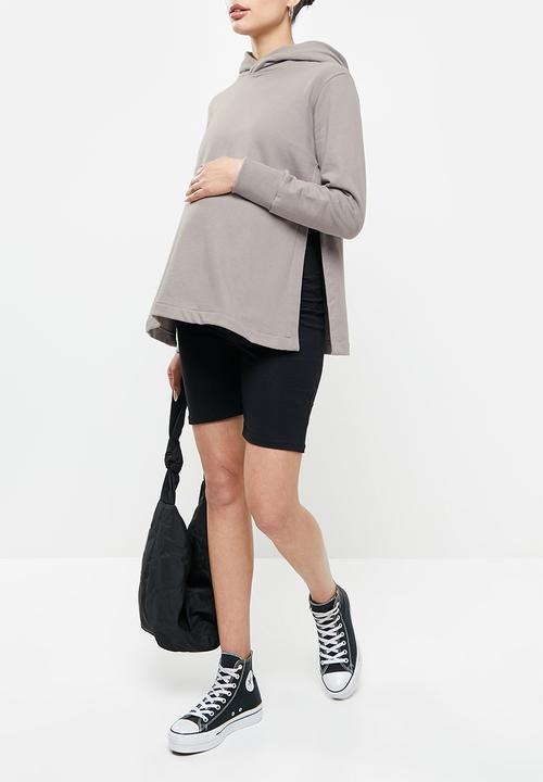Superbalist - Maternity side slit hoodie - taupe