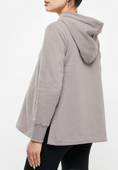 Superbalist - Maternity side slit hoodie - taupe