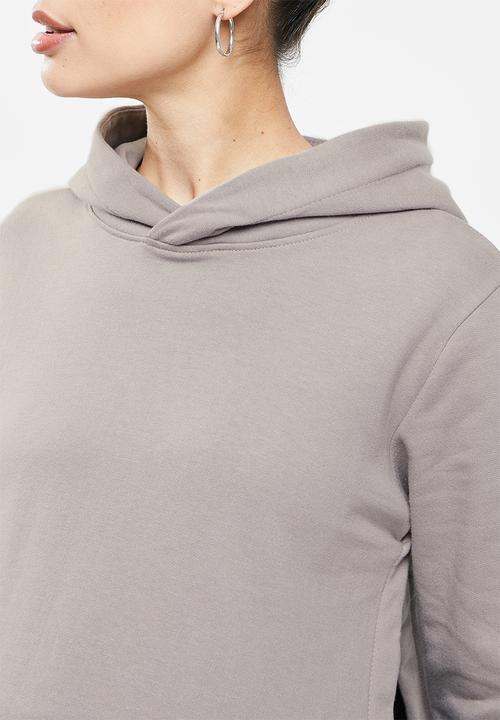 Superbalist - Maternity side slit hoodie - taupe