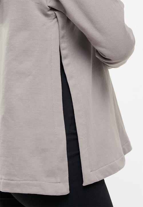 Superbalist - Maternity side slit hoodie - taupe