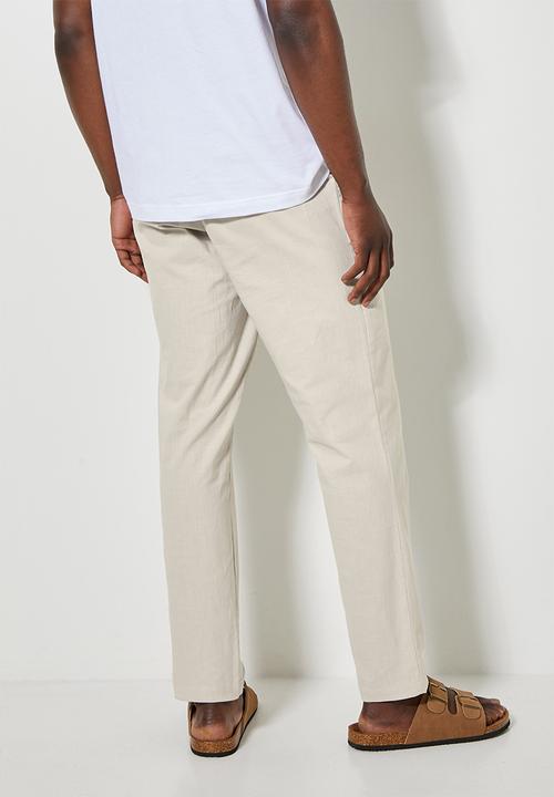Superbalist - Deco light textured elastic waistband pant - grey 