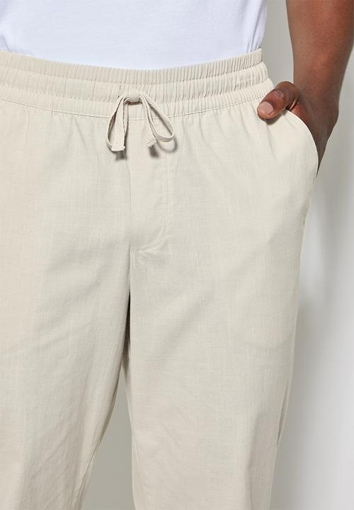 Superbalist - Deco light textured elastic waistband pant - grey 