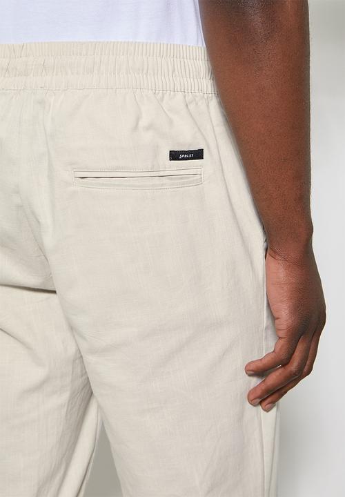 Superbalist - Deco light textured elastic waistband pant - grey 