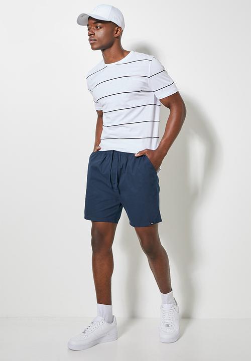 Superbalist - Deco light textured elasticated short - navy