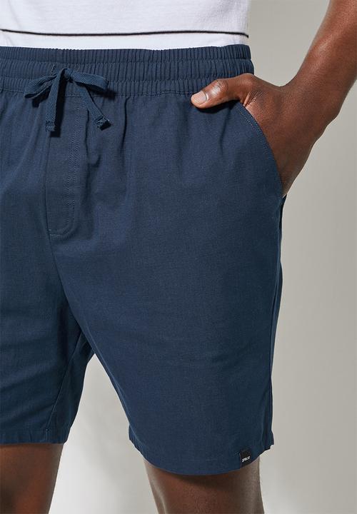 Superbalist - Deco light textured elasticated short - navy