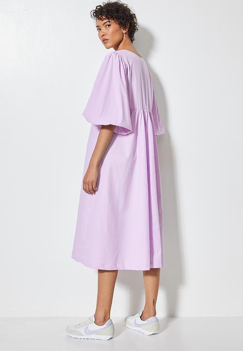 Superbalist - V-neck exaggerated sleeve dress - lilac
