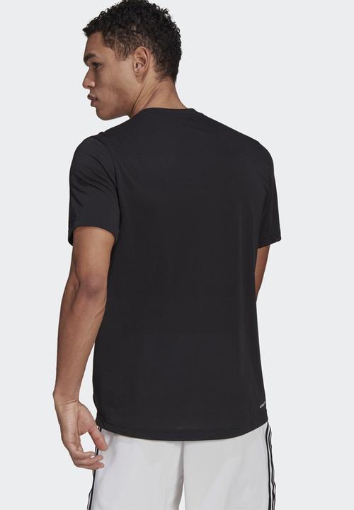 adidas Performance - AEROREADY DESIGNED 2 MOVE FEELREADY SPORT LOGO TEE - black & white