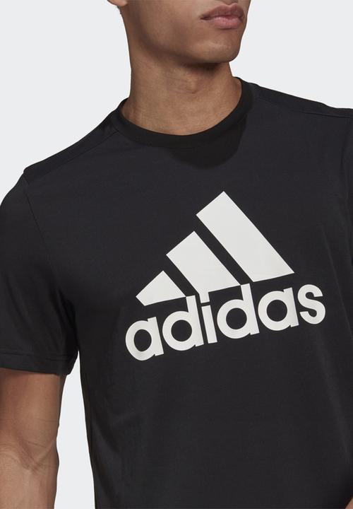 adidas Performance - AEROREADY DESIGNED 2 MOVE FEELREADY SPORT LOGO TEE - black & white