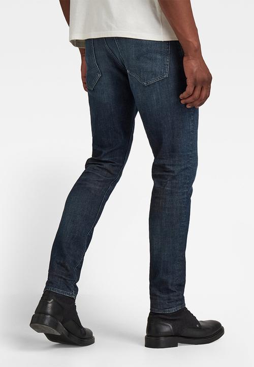 G-STAR - 3301 slim - worn in hale navy restored