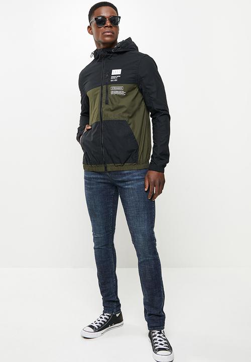 S.P.C.C - Thornton regular fit hooded, zip through jacket - vetivier