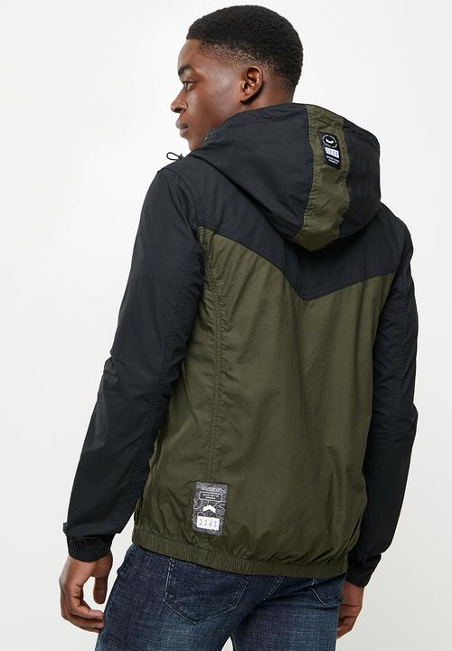 S.P.C.C - Thornton regular fit hooded, zip through jacket - vetivier