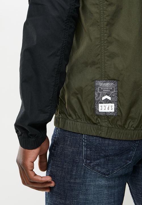 S.P.C.C - Thornton regular fit hooded, zip through jacket - vetivier