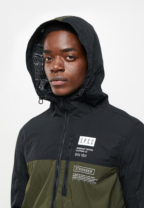 S.P.C.C - Thornton regular fit hooded, zip through jacket - vetivier
