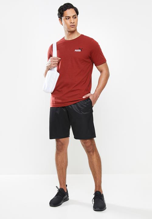 PUMA - Ess+ embroidery logo tee m - intense red