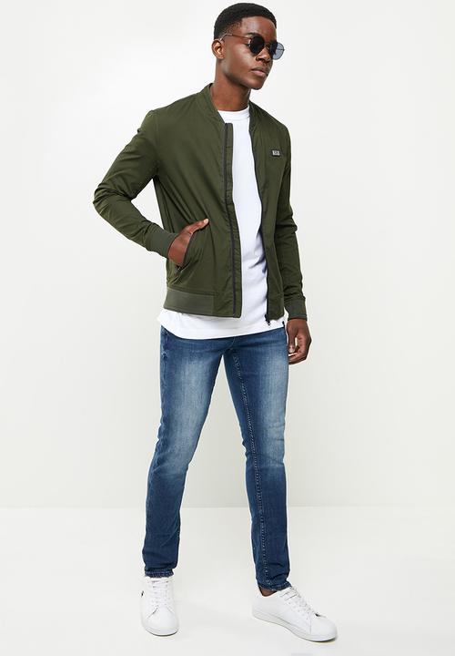 S.P.C.C - Walcott regular fit baseball jacket - vetivier