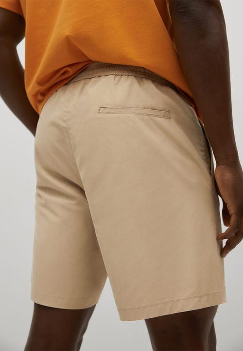MANGO - Bermuda shorts venise - light beige