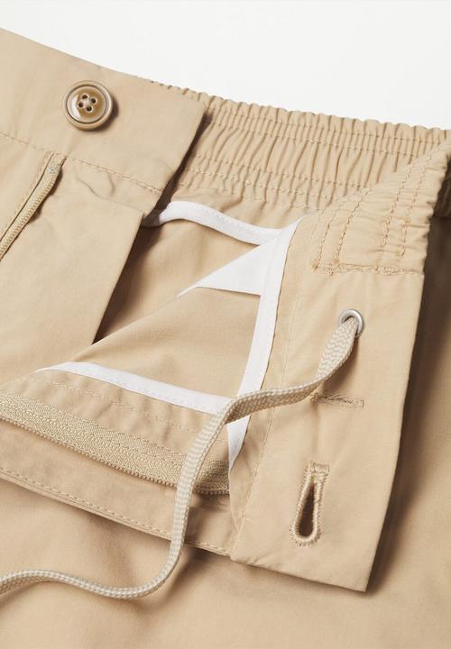 MANGO - Bermuda shorts venise - light beige
