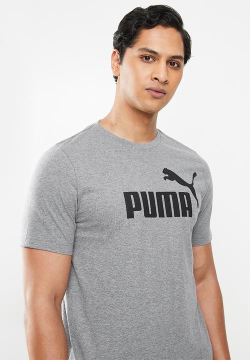 PUMA - Ess logo tee m - medium gray heather