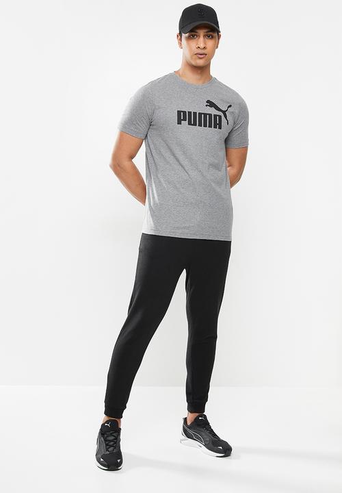 PUMA - Ess logo tee m - medium gray heather