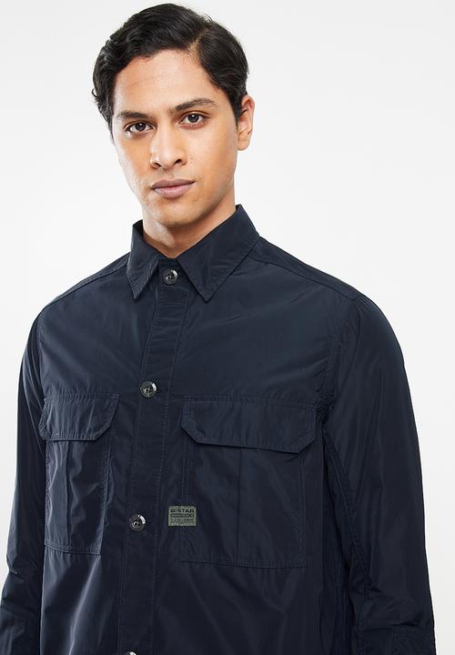 G-STAR - 2 Flap pocket relaxed long sleeve overshirt  - mazarine blue