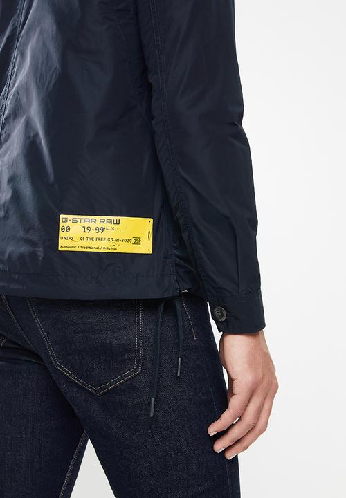G-STAR - 2 Flap pocket relaxed long sleeve overshirt  - mazarine blue