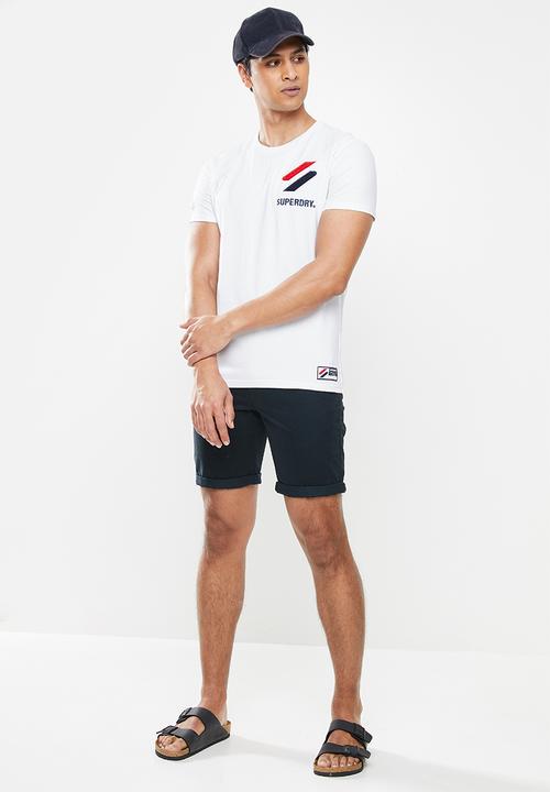 Superdry. - Sportstyle chenille tee - white 