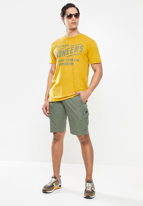 Superdry. - Heritage mountain relax tee - yellow 
