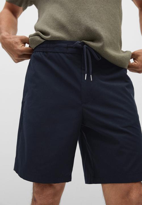 MANGO - Bermuda shorts venise - navy