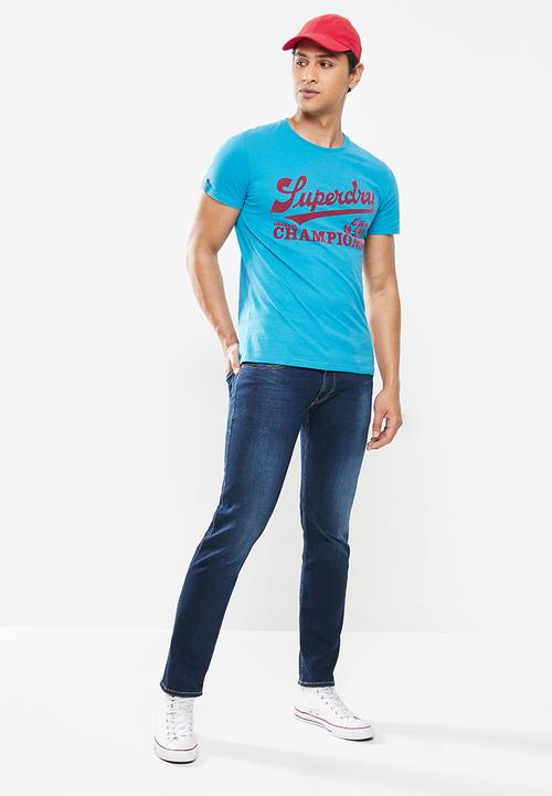Superdry. - Collegiate graphic tee - blue 