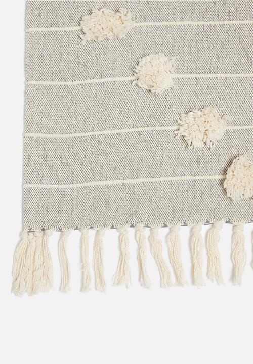 Sixth Floor - Woven throw - neutral & black 