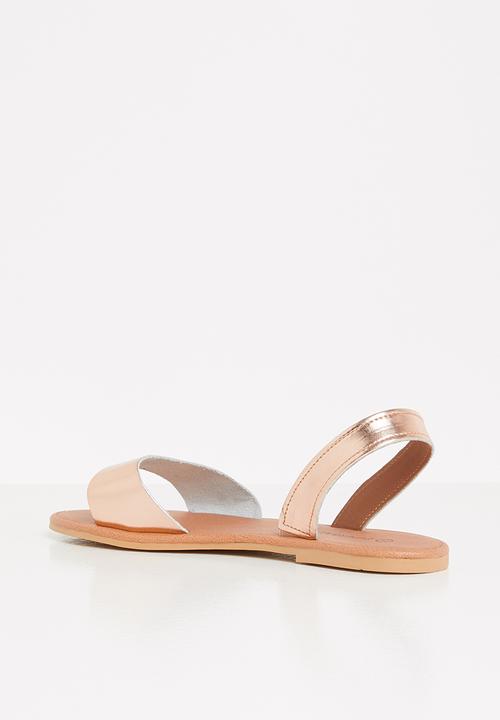 Superbalist - Abby leather slingback sandals - rose gold