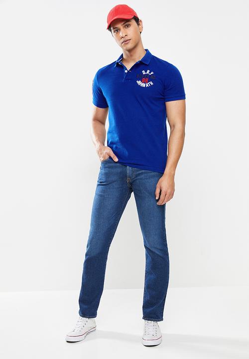 Superdry. - Classic superstate polo - blue