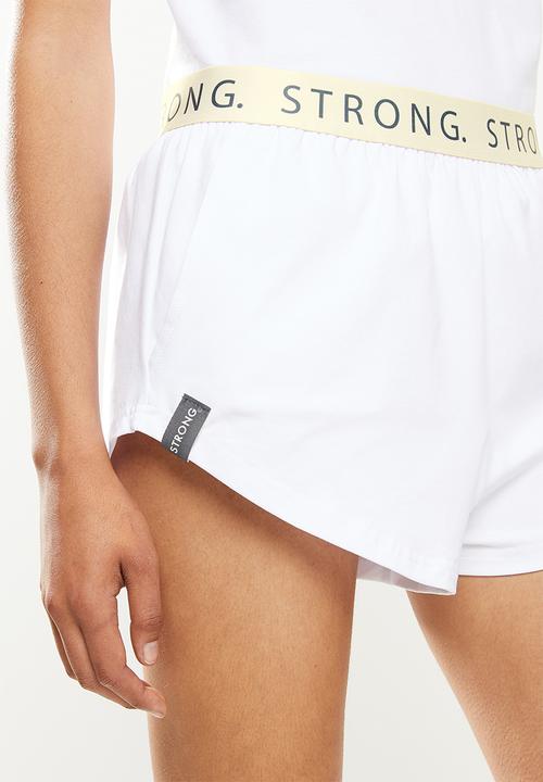 STRONG by T-Shirt Bed Co. - Summer shorties - white