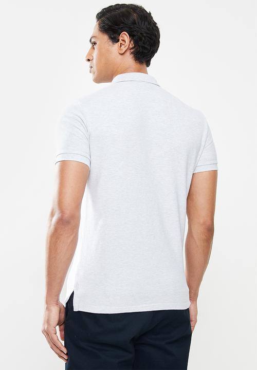 Superdry. - Classic superstate short sleeve polo - light grey