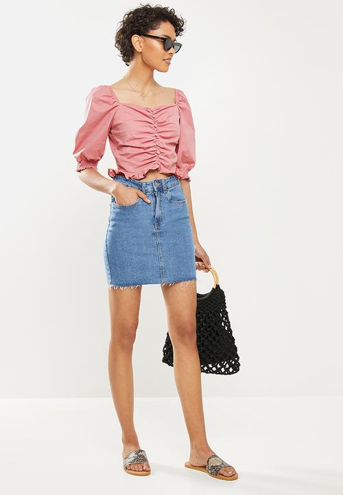 Trendyol - Ruffle detailed blouse - pink