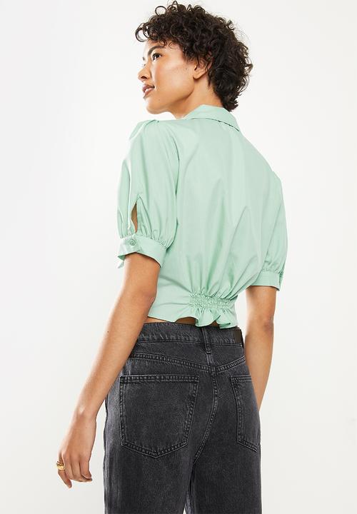 Trendyol - Tie detailed blouse - mint