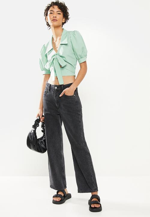 Trendyol - Tie detailed blouse - mint