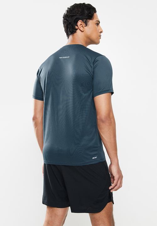 New Balance  - Fast flight short sleeve print - helium heather