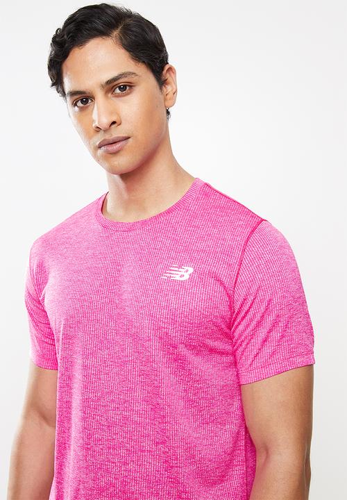 New Balance  - Tenacity short sleeve - pink glo