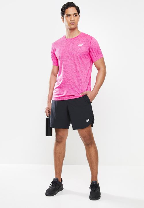 New Balance  - Tenacity short sleeve - pink glo