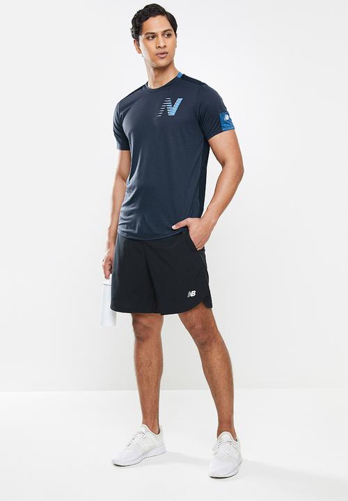 New Balance  - Fast flight short sleeve  print - eclipse 