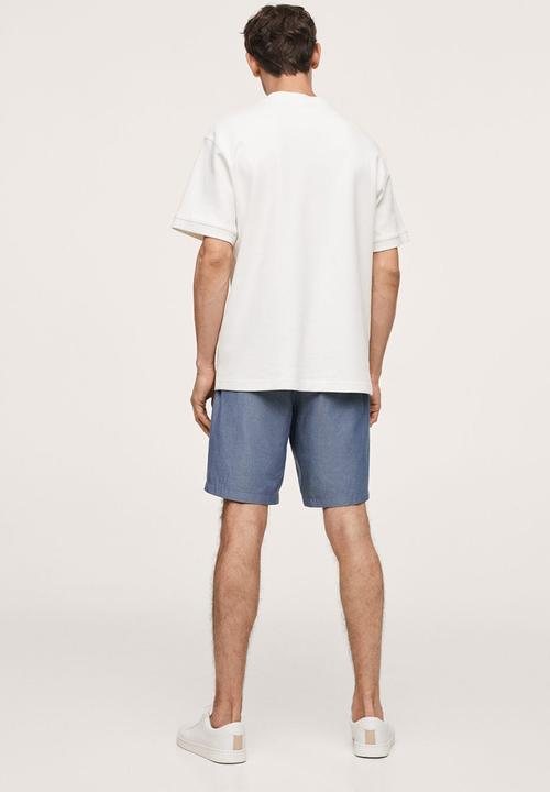 MANGO - Bermuda shorts sakude - light blue