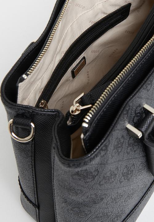 GUESS - Cordelia logo luxury satchel - coal logo