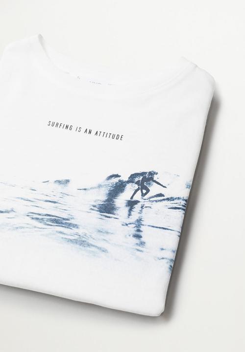 MANGO - T- shirt surfer - natural