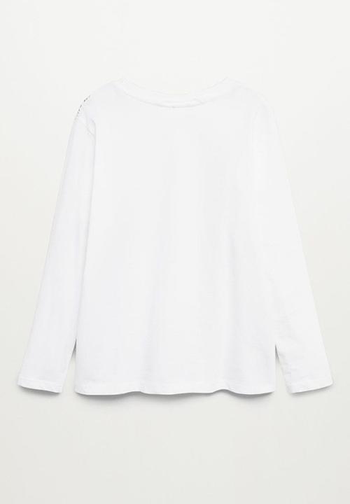 MANGO - T-shirt jungle - white