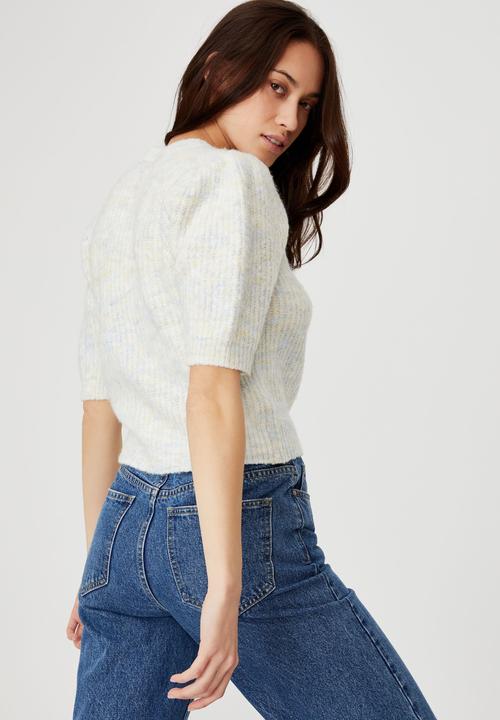 Cotton On - Short sleeve multi pullover - blue multi