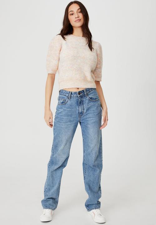 Cotton On - Short sleeve multi pullover - pink multi