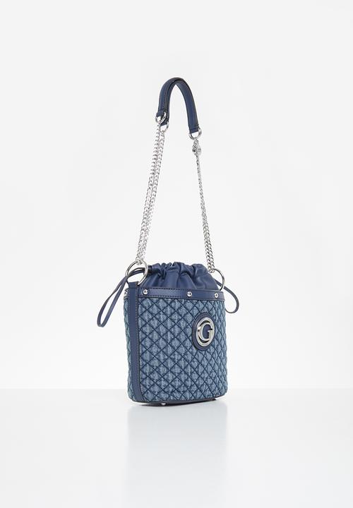 GUESS - Heyden drawstring bucket - denim
